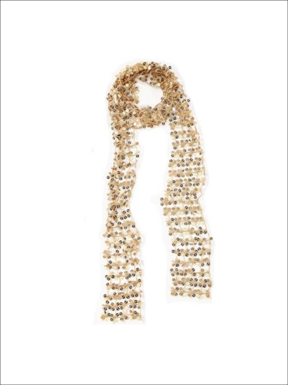 Sequins Floral Sparkly Scarf Headscarf Necktie Party Dance Belt